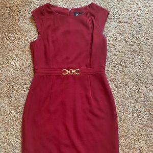 Red/maroon work dress